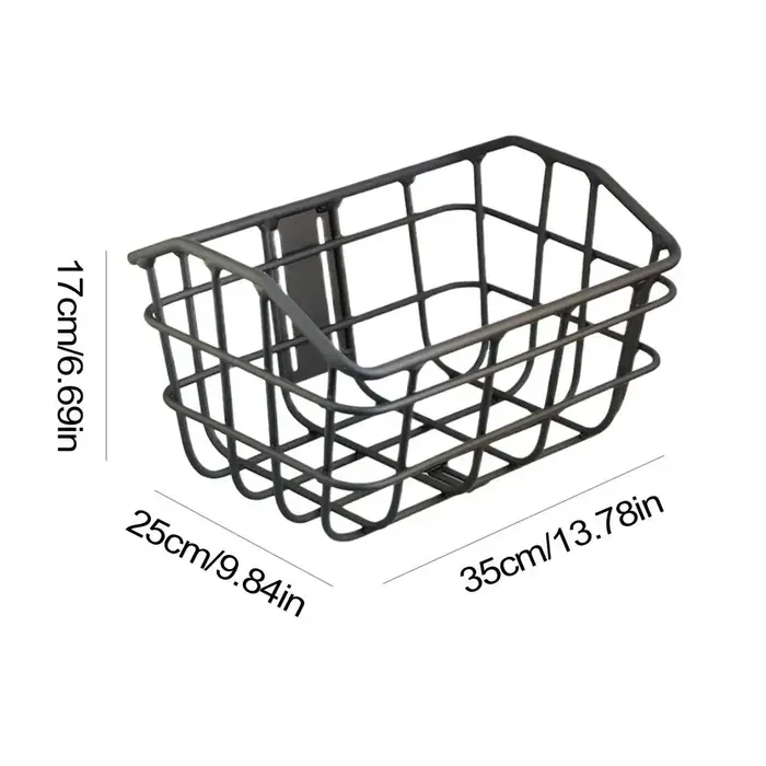 Panier de vélo panier de guidon avant panier en fil de fer durable boîte de rangement de vélo panier