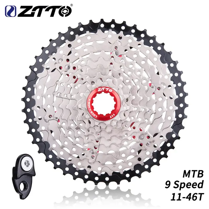 Cassette VTT 9 vitesses 11-46T avec rallonge de suspension