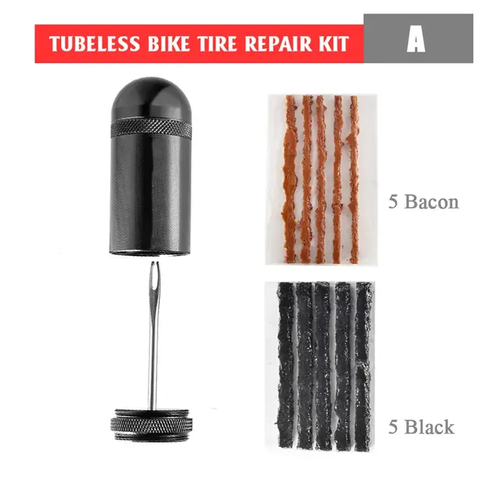 Kit de réparation de pneus sans chambre à air de vélo Portable