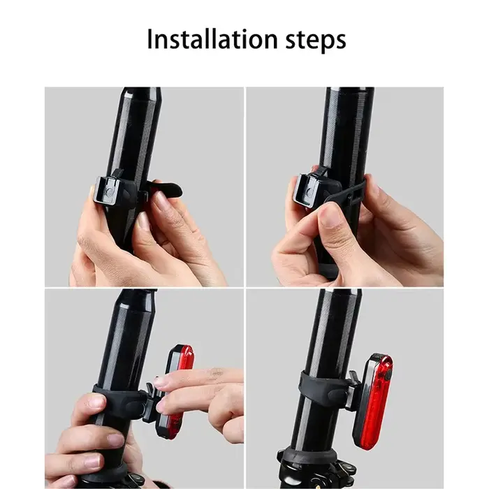 Feu arrière de vélo LED rechargeable par USB