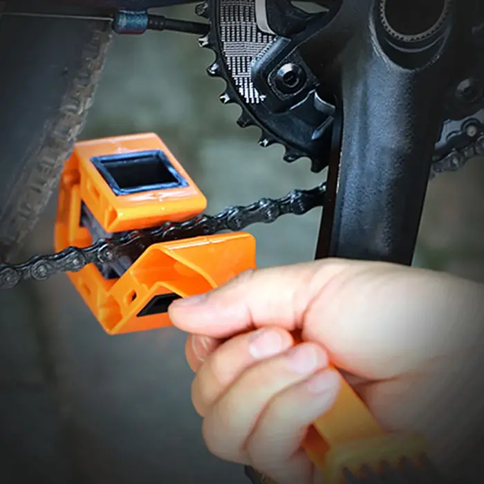 Brosse de nettoyage de chaîne de vélo à double tête