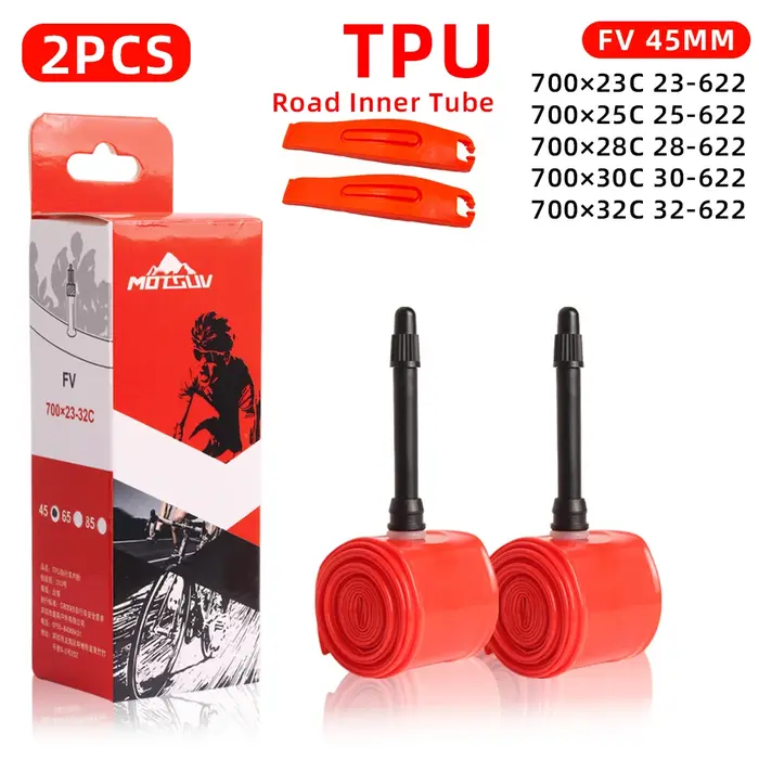 Chambre à air TPU pour vélo de route 28g 700x23C 25C 26C 27C 28C 30C 32C