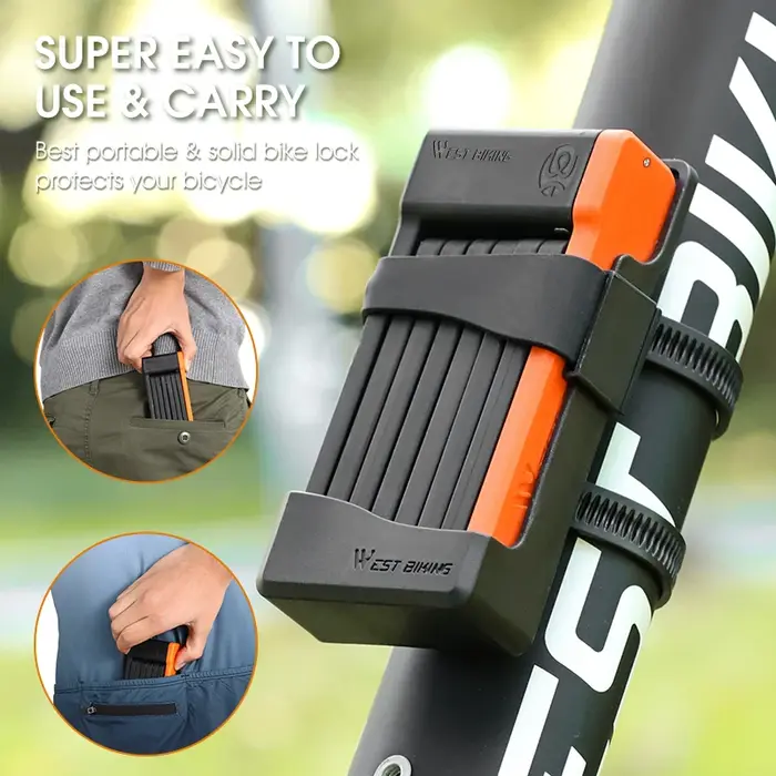 WEST BIKING – serrure de vélo pliable