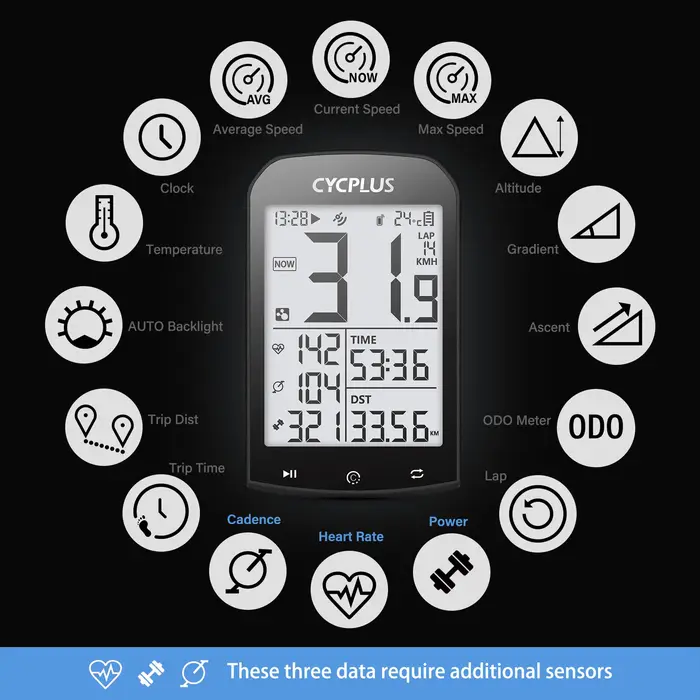 Ordinateur de vélo GPS CYCPLUS M1