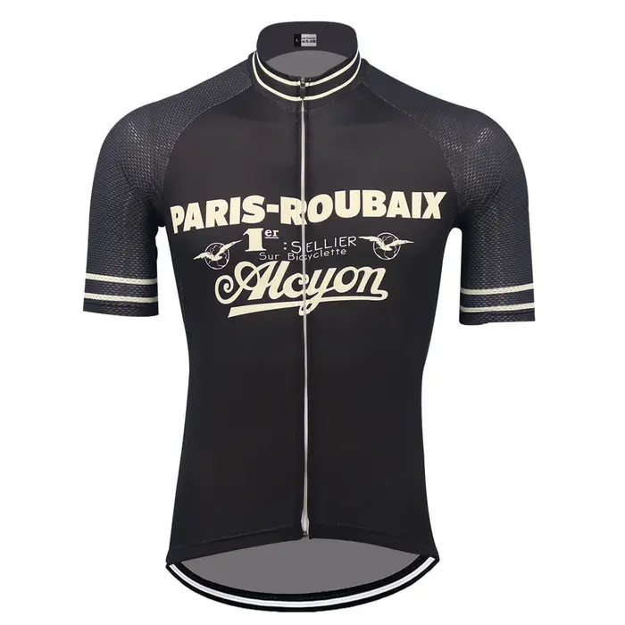 Maillot de cyclisme classique pour hommes, manches courtes, rétro, vêtements de vélo, été, respirant