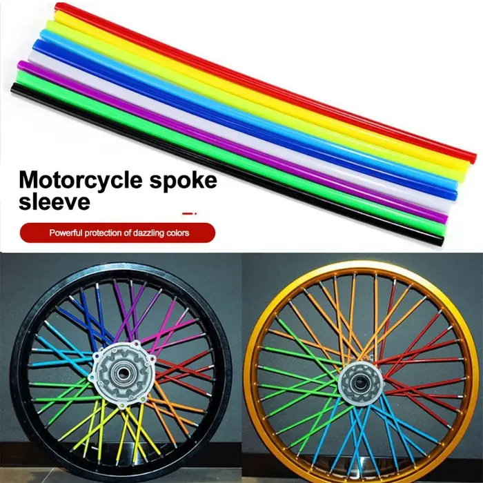 72 pièces enveloppes de protection de rayons de roue de vélo 24 cm Kit d'enveloppe