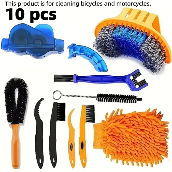 Kit de nettoyage de vélo 10 pièces