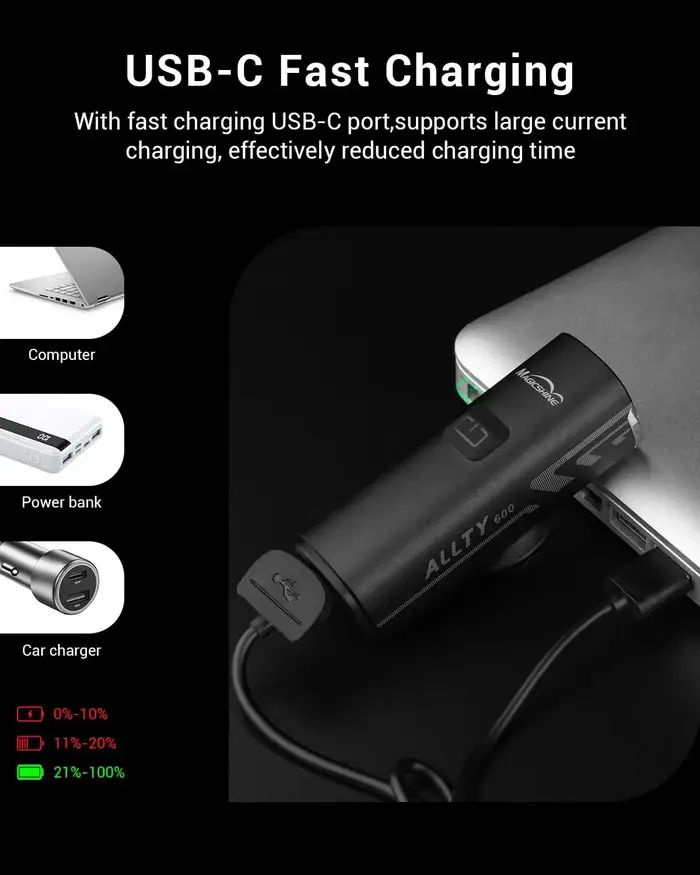 Éclairage LED pour vélo de route Allty 600
