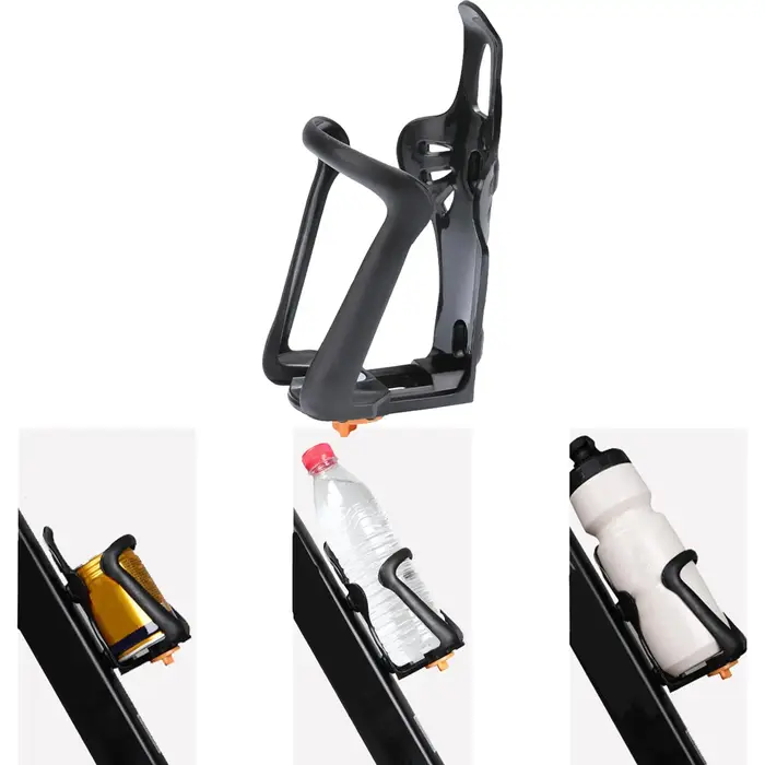 Porte-bouteille réglable pour vélo de montagne et vélo de route noir robuste sans perçage pour bouteille d'eau accessoire cyclisme robuste