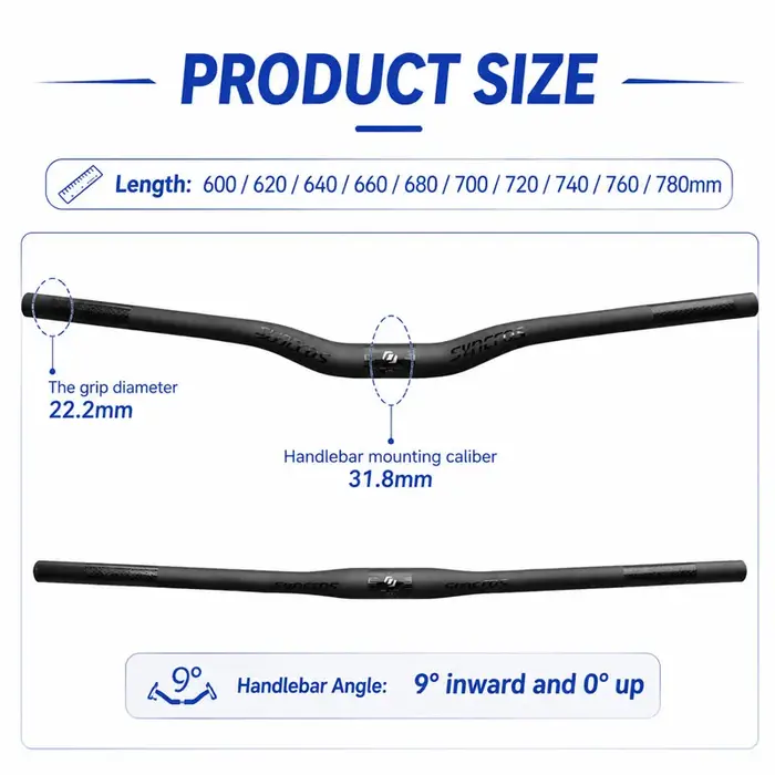 Guidon plat en carbone intégral pour VTT 31
