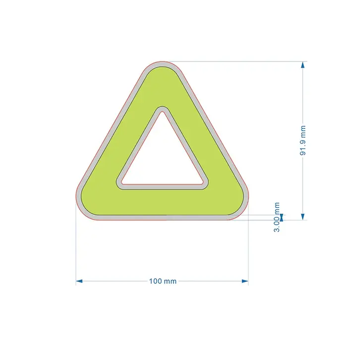 Panneau triangulaire réfléchissant pour vélo