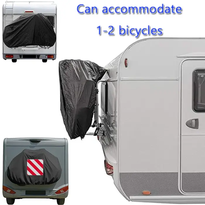 Housse de vélo universelle pour caravane, fixation arrière, 210D Oxford, imperméable, anti-poussière