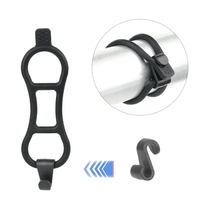 Bande de fixation en Silicone pour torche de feu avant de vélo, GEL, pompe de casque, sangle de fixa