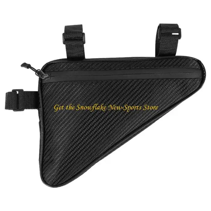 Pochette triangulaire de rangement pour tube supérieur de vélo en polyester blanc étanche et robuste pour navetteurs et sportifs