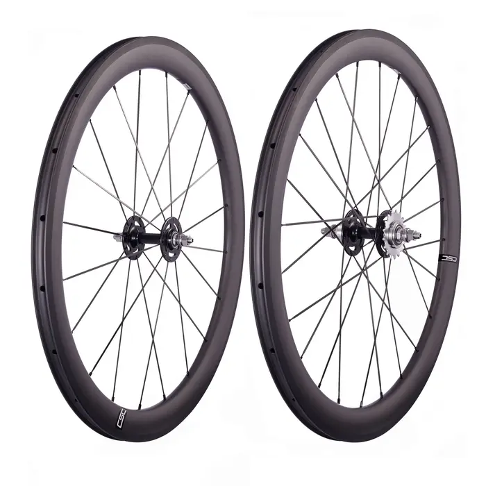 CSC 60mm 25mm de large 700C route vélo piste roues de vélo engrenage fixe carbone roues T800 carbone roues avec bord de freinage en basalte