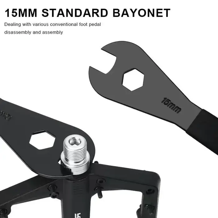 RIDERACE clé à pédale de vélo 15mm Durable pour moyeux de VTT vtt installer clé de retrait outils de réparation de cyclisme sur route