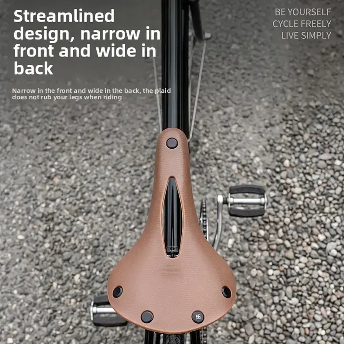 Selle de vélo vintage BENGGUO en cuir PU avec design creux respirant, imperméable, selle de vélo vintage faite à la main pour VTT et vélo de route