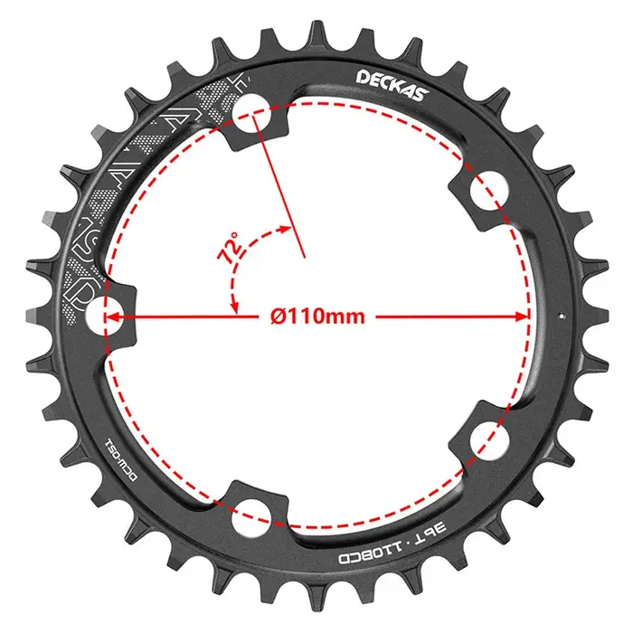 Deckas 110BCD plateau vélo de route dent large étroite 36T 38T 40T 42T 44T 46T 48T 50T 52T