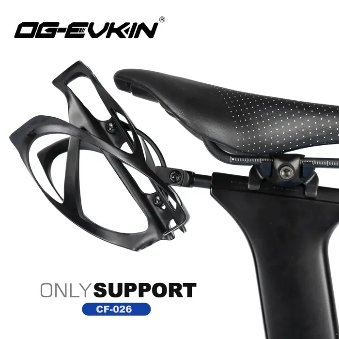 OG-EVKIN FA-026 Support de bouteille de vélo en carbone, extenseur de porte-bouteille en titane pour