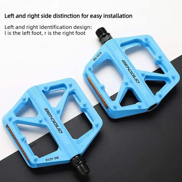 Pédales de vélo en nylon durables à roulements étanches