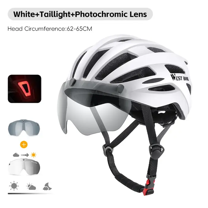 Casque de vélo extra large WEST BIKING pour tour de tête de 62-65 cm
