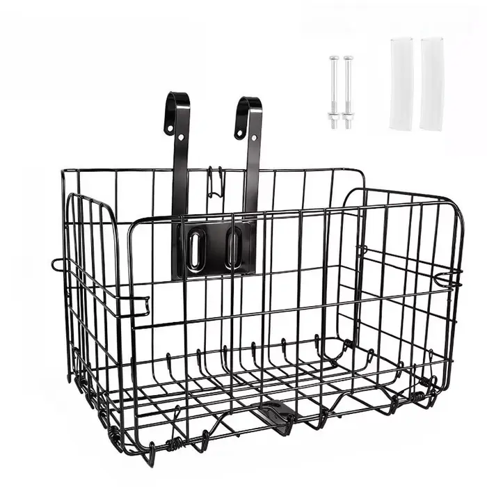 Panier de vélo pliable, panier avant, panier arrière pour VTT, panier latéral à suspendre, accessoir