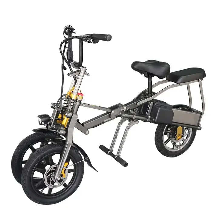Conception populaire double batterie Ultra-léger Transport Portable adulte pliant inversé vélo élect