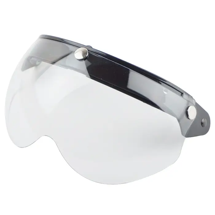 Visière de casque rétro à 3 boutons-pression, visière de casque rétro à 3 boutons-pression, coupe-ve