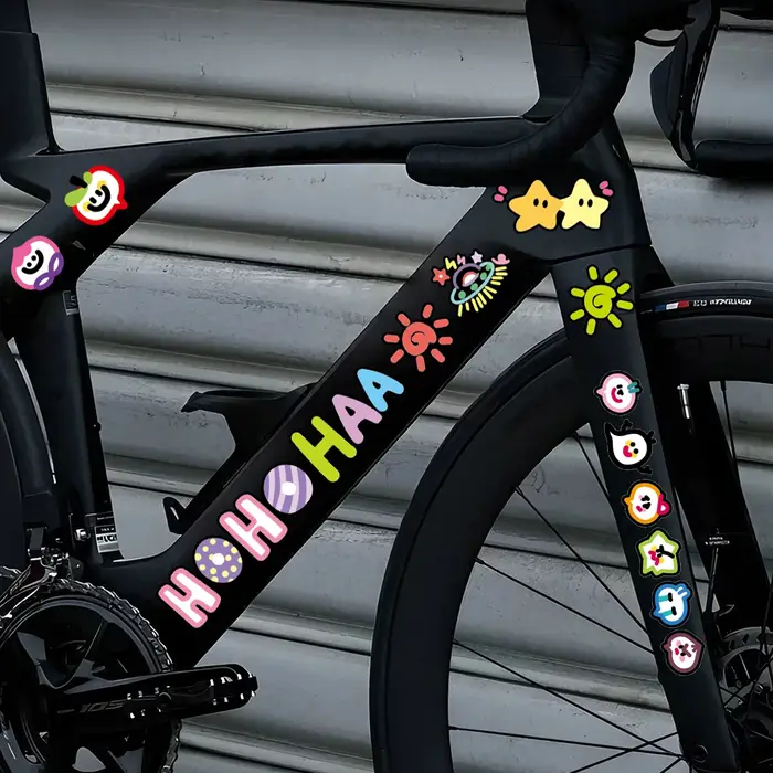 Autocollants réfléchissants amusants pour cadre de vélo