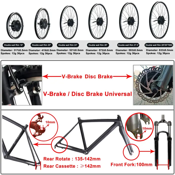Kit de motorisation de vélo électrique