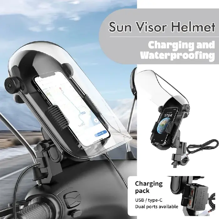 Support de téléphone pour vélo électrique avec pare-soleil