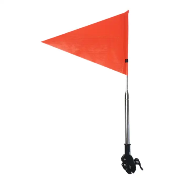 Ensemble de drapeaux réfléchissants de sécurité pour vélo avec mât de montage télescopique