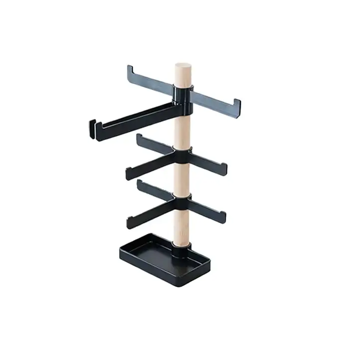Support de rangement en bois de hêtre massif pour casque de vélo, lunettes, compteur de vitesse et a