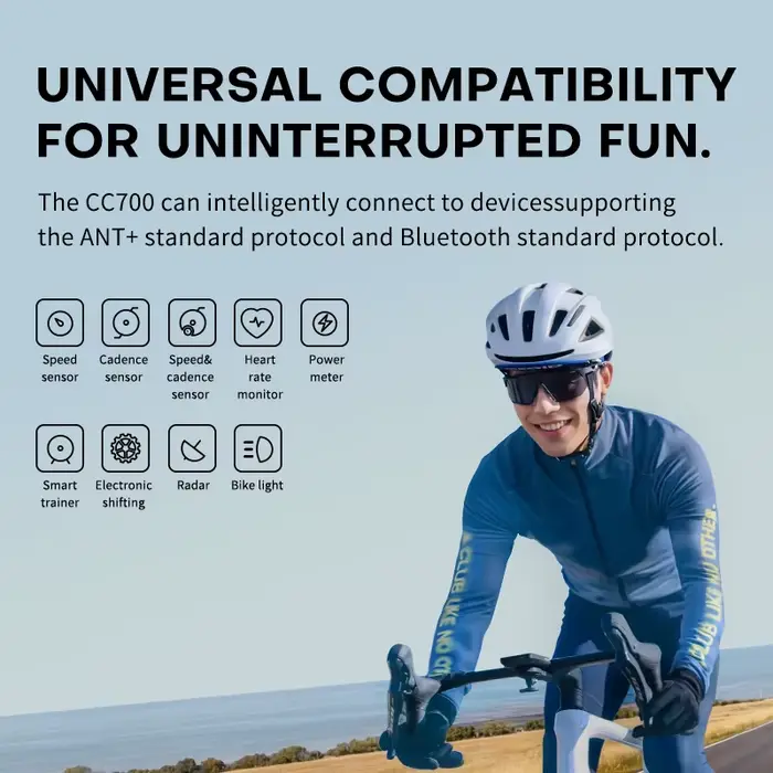 GEOID CC700 GPS ordinateur de vélo 2.8 pouces écran couleur Route Navigation compteur de vitesse de vélo WIFI étanche odomètre de cyclisme