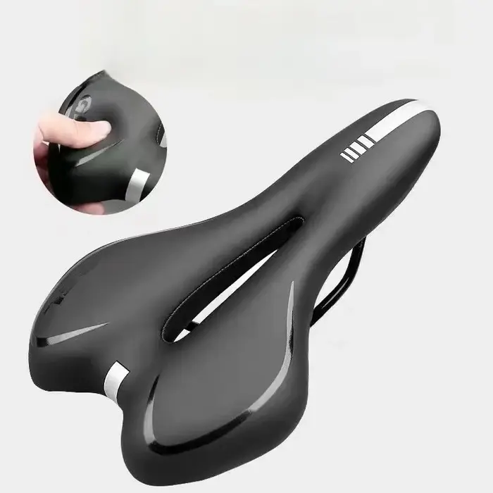 Selle de vélo confortable et antichoc en cuir PU avec rembourrage en gel pour une expérience de conduite améliorée