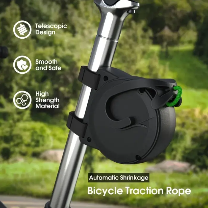 Corde de remorquage pour vélo et VTT flexible en fer et ABS pour traction parent-enfant et exploration plein air en forêt