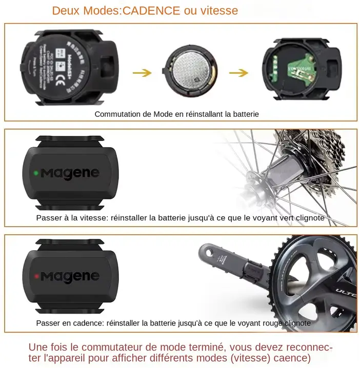 Magene S3 + capteur de Cadence de vitesse ANT Bluetooth ordinateur compteur