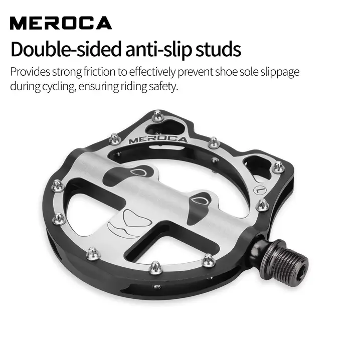 Nouvelle pédale de vélo dessin animé Panda forme 3 roulements en aluminium pliant