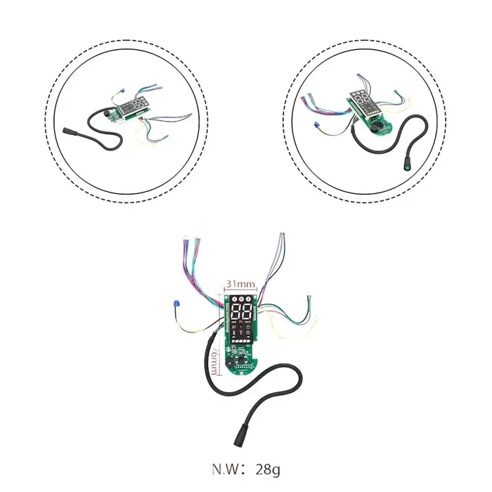 Carte mère de contrôle du tableau de bord pour trottinette Xiaomi 4 Pro 2ème génération avec écran numérique et trois modes de vitesse 6/20/25 km/h