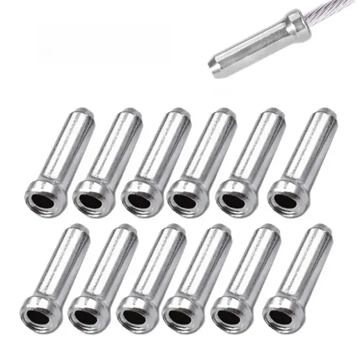 Embouts de câble de frein et de dérailleur en aluminium pour vélo