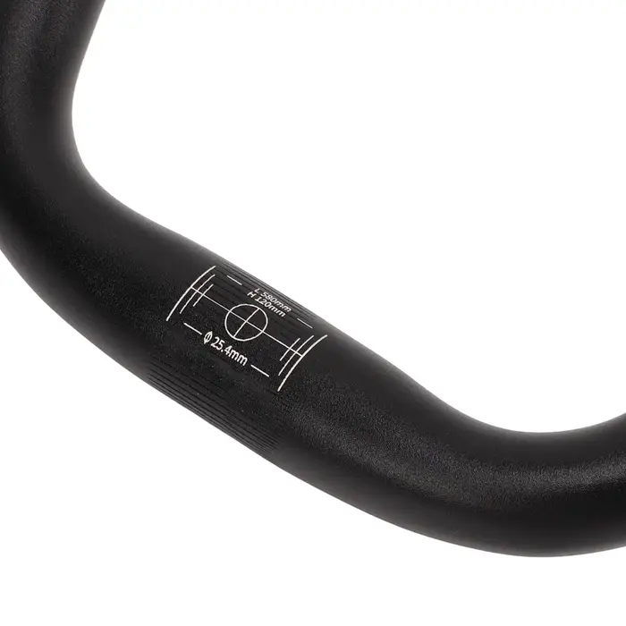 Guidon pliant extra long en alliage d'aluminium pour vélo de route et VTT, dimensions 25.4mm, diamètre 580mm