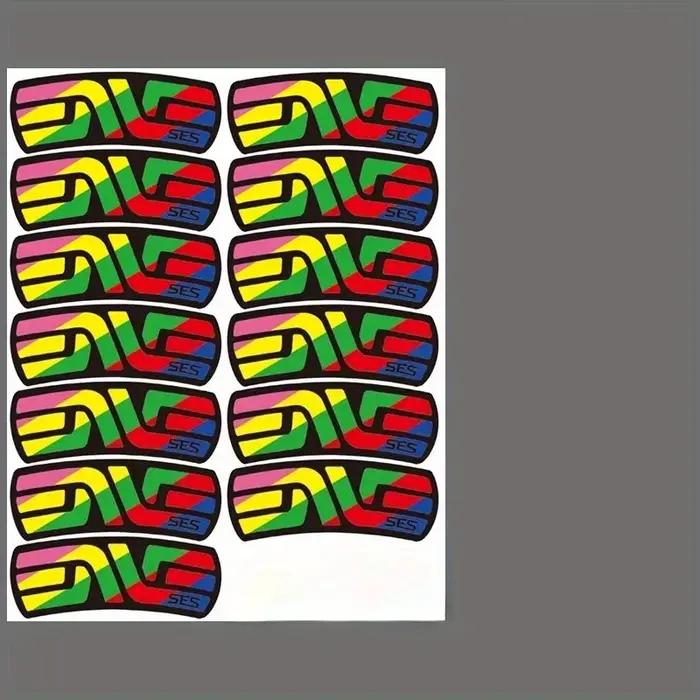 1SET d'autocollants « Logo SES » - Design rouge audacieux pour vélos et ordinateurs portables | Équipement pour les