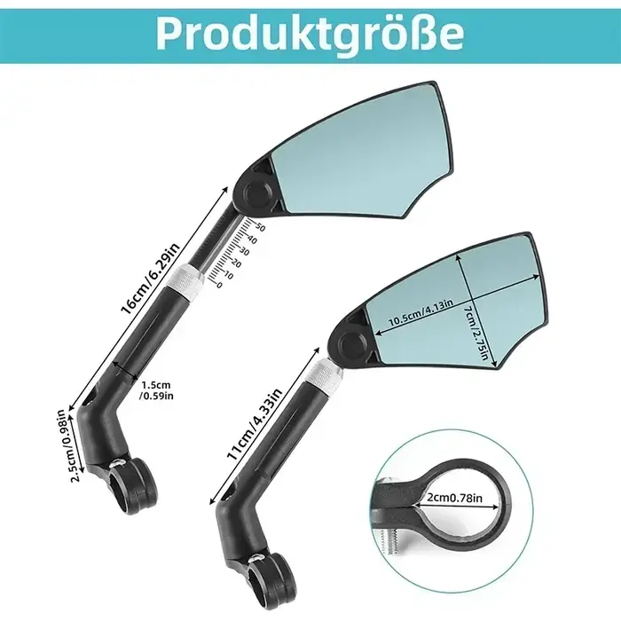 Rétroviseurs de guidon de vélo