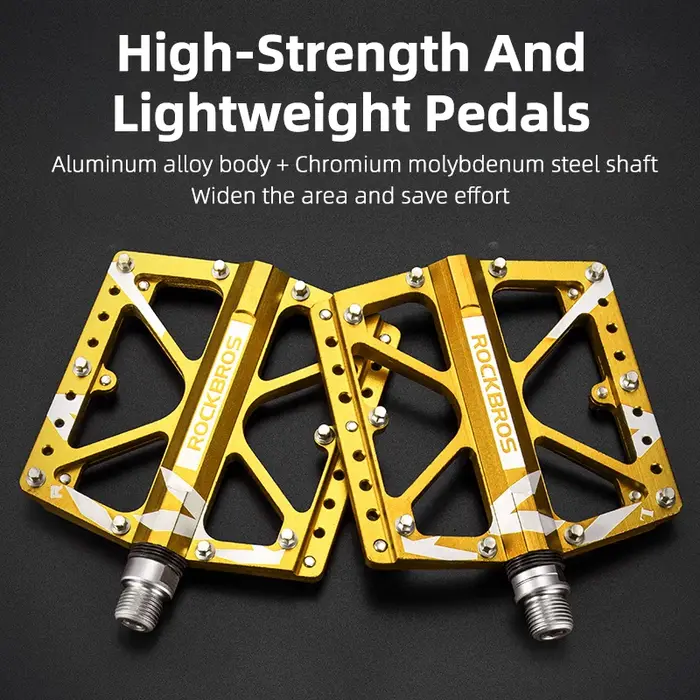 Pédales de vélo de montagne ROCKBROS, pédales de vélo ultralégères en alliage d'aluminium, pédales de vélo MTB, pédales de vélo plates BMX