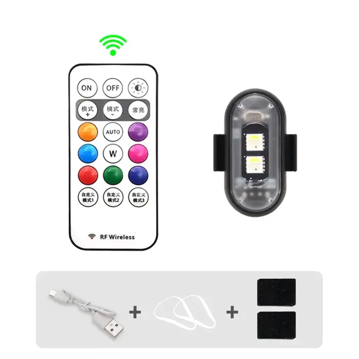 Feux stroboscopiques LED pour trottinette, feux de positionnement LED sans fil pour vélo, accessoire
