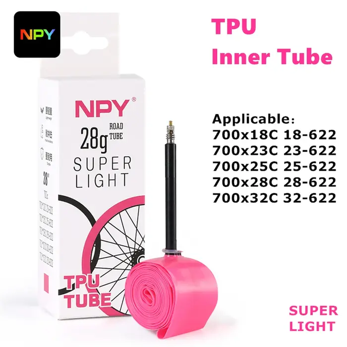 Chambre à air de vélo ultralégère NPY 28g en TPU