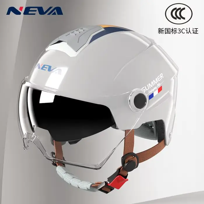 Casques de motos électriques été hommes femmes vélos électriques Protection solaire demi-casques toutes saisons universel casco moto