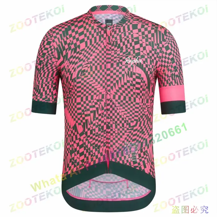 Maillot de cyclisme Pro Aero en polyester léger à manches courtes avec fermುವure éclair complète et poches arrière pour vélo de route été