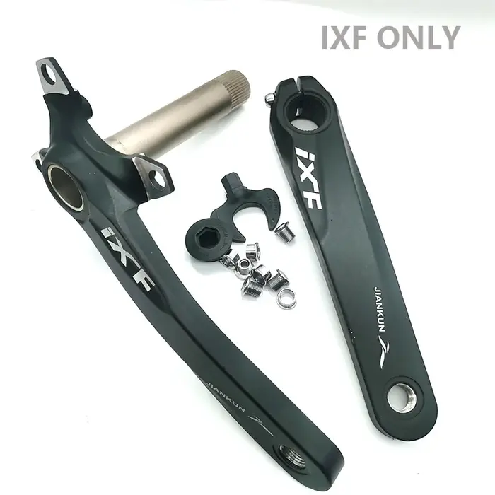 Pédalier intégré MTB Hollowtech en alliage d'aluminium robuste pour VTT et croiseurs avec plateau multi-dents et design coloré pour montagne