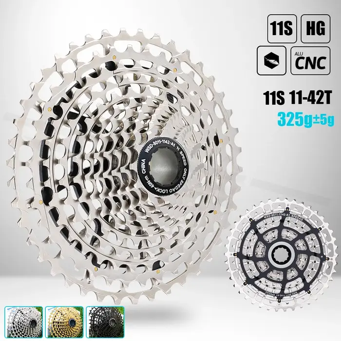 Cassette de vélo de route et VTT SPEDAO 2026 12S 11-46T 11S 11-42T Super Légère 325g en Acier CNC pour moyeu HG Pièces de cyclisme